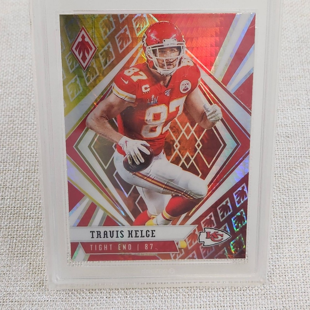 2020 Panini Phoenix Fire Burst Travis Kelce #47 Kansas City Chiefs Graded 9 Mint